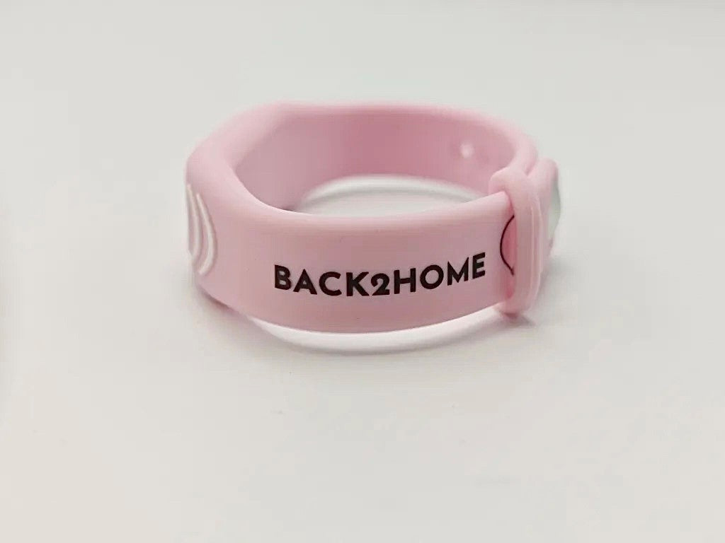 BACK2HOME SOS Bracelet for Children, Bracelet Color Pink