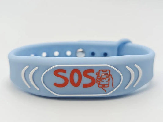 BACK2HOME SOS Bracelet for Children, Bracelet Color Blue
