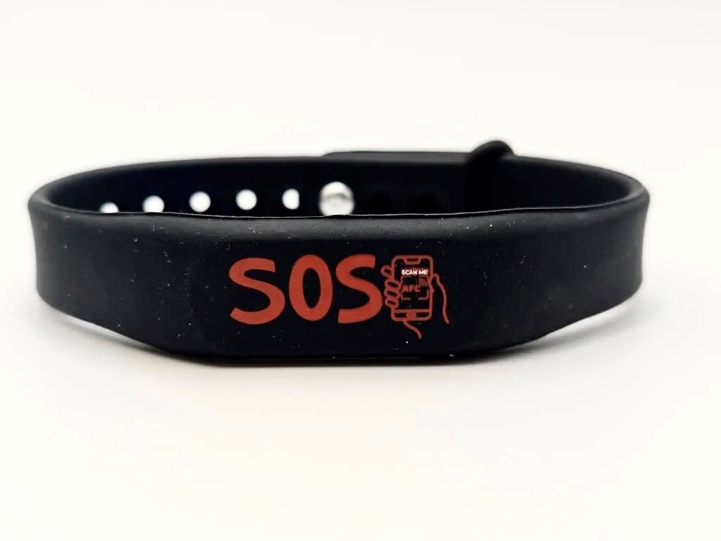 BACK2HOME SOS Bracelet for Adults Bracelet color Black
